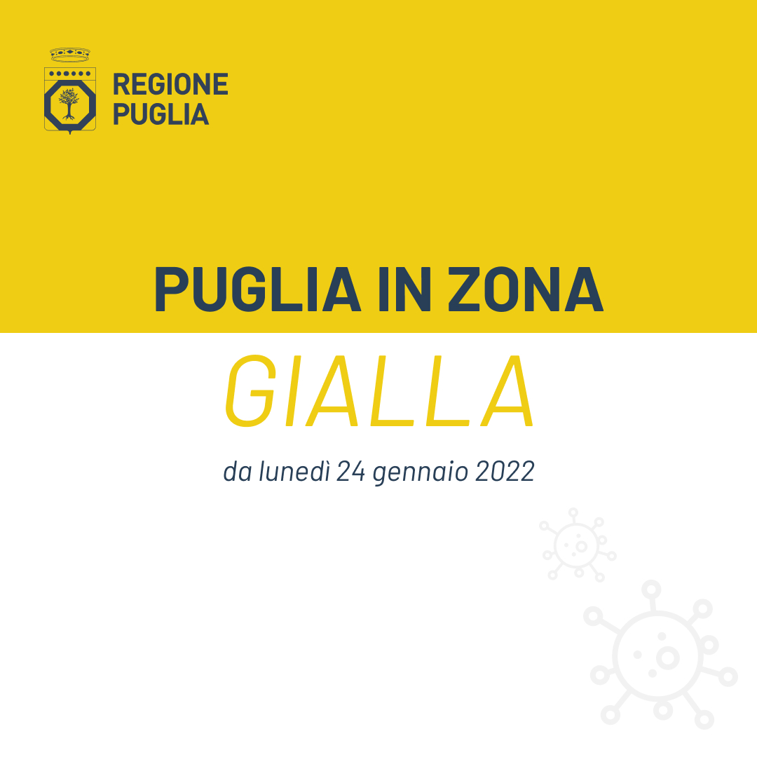 Puglia in zona gialla